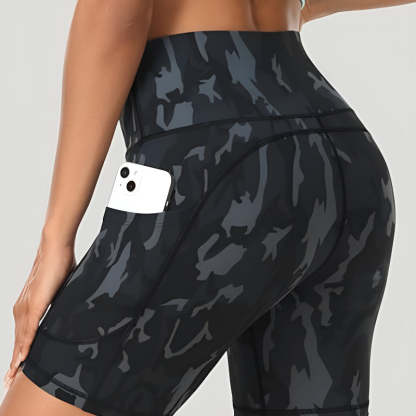 Camo Athletic Shorts – High Waist and Multi Pocket Design-Waves And Trunks