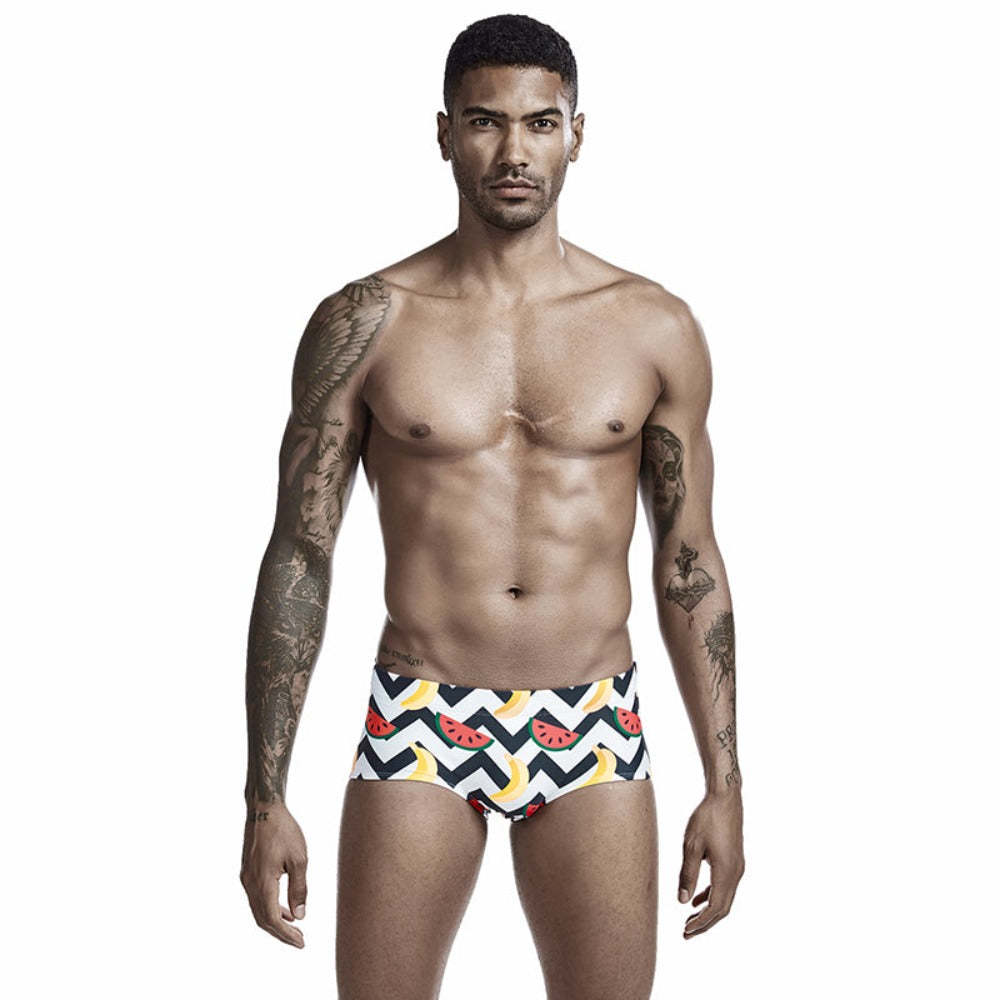 Banana-melon String Summer Brief-Waves And Trunks