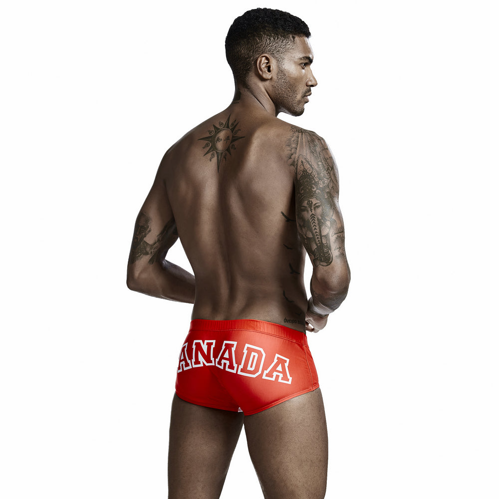 Canadian Flag String Summer Brief-Waves And Trunks