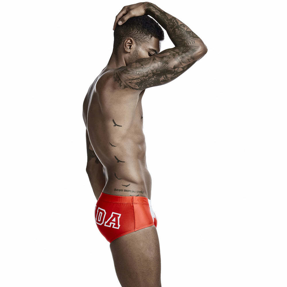 Canadian Flag String Summer Brief-Waves And Trunks