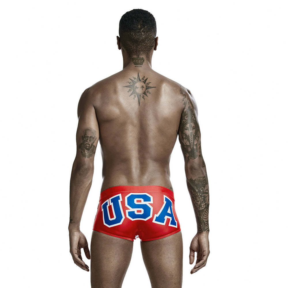 USA Flag String Summer Brief-Waves And Trunks