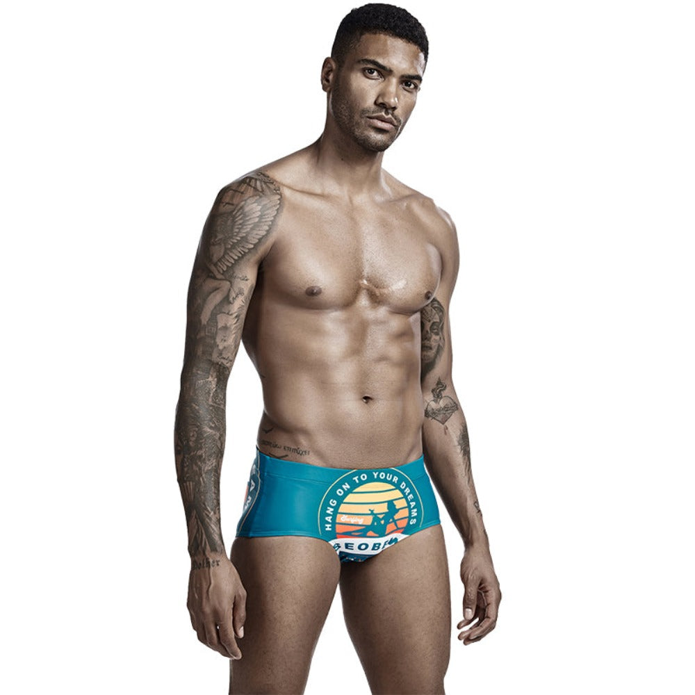 String Blue Summer Brief-Waves And Trunks