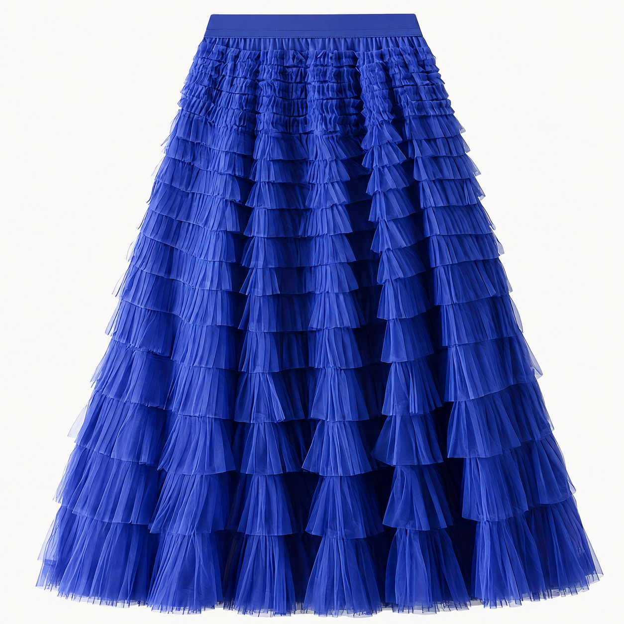 Ruffle Knit Holiday Party Tiered Skirt For Women