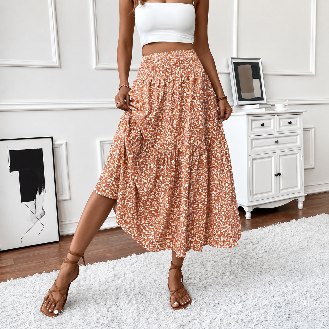 Casual Long A Line Fashion Skirt For Women