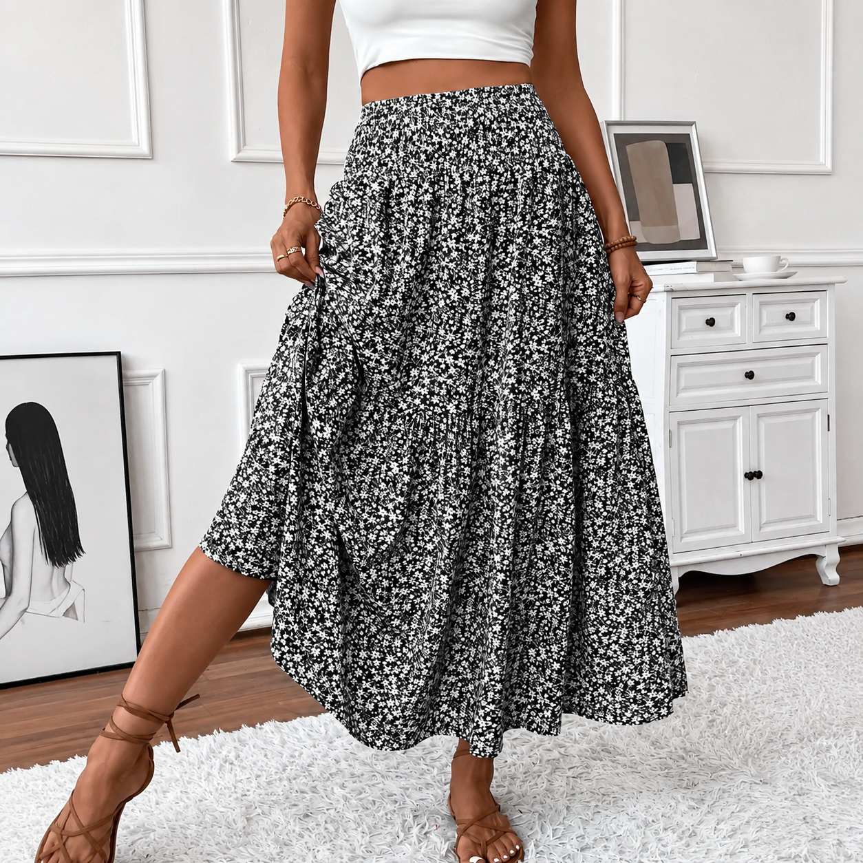 Casual Long A Line Fashion Skirt For Women