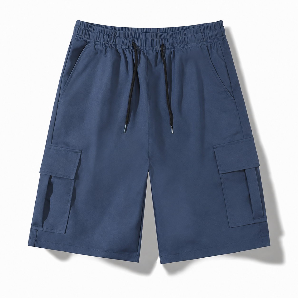 Multi Pocket Drawstring Cargo Shorts For Men