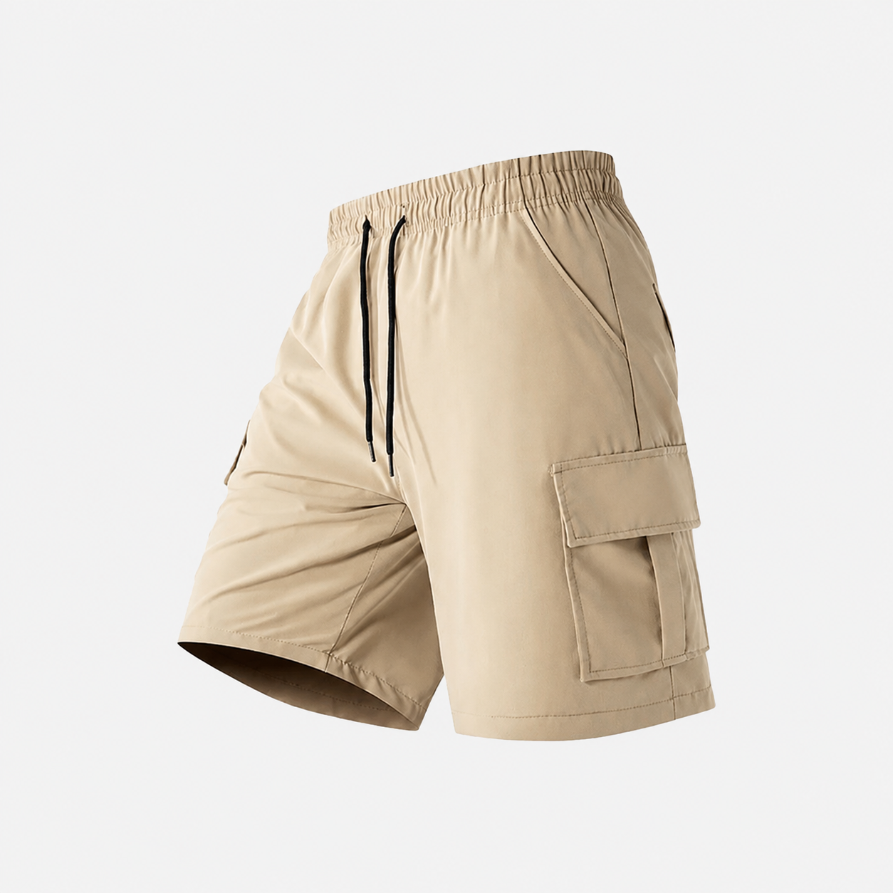 Multi Pocket Drawstring Cargo Shorts For Men