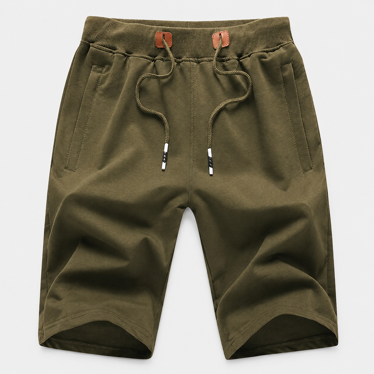 Drawstring Sport Shorts With Zipper Pockets For Men