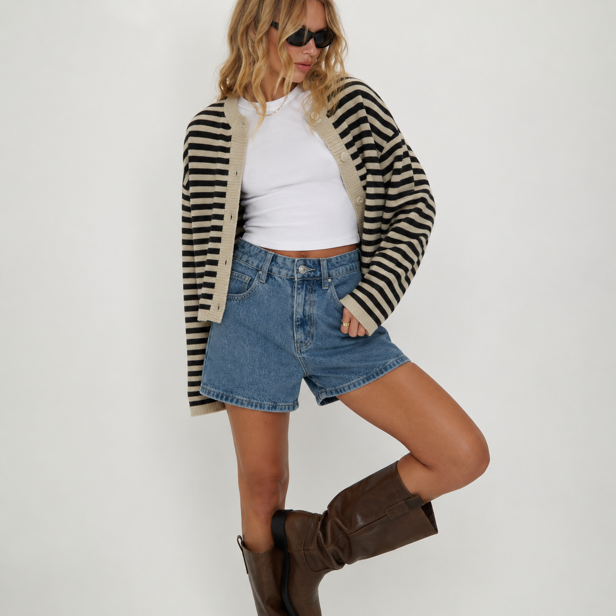 Tropicana Inspired Denim Shorts For Women