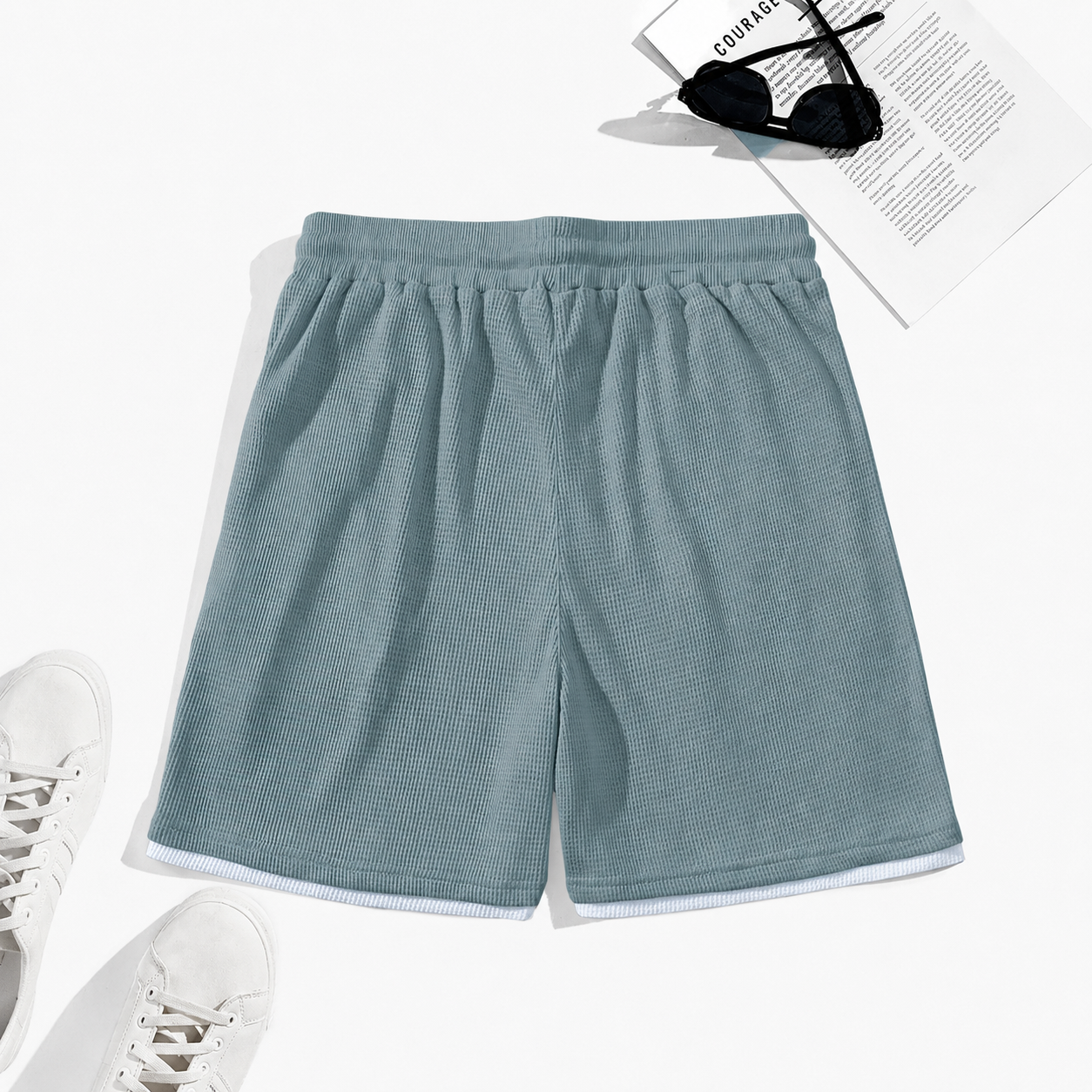 Letter Patch Casual Shorts With Pockets For Summer Daily Wear For Men