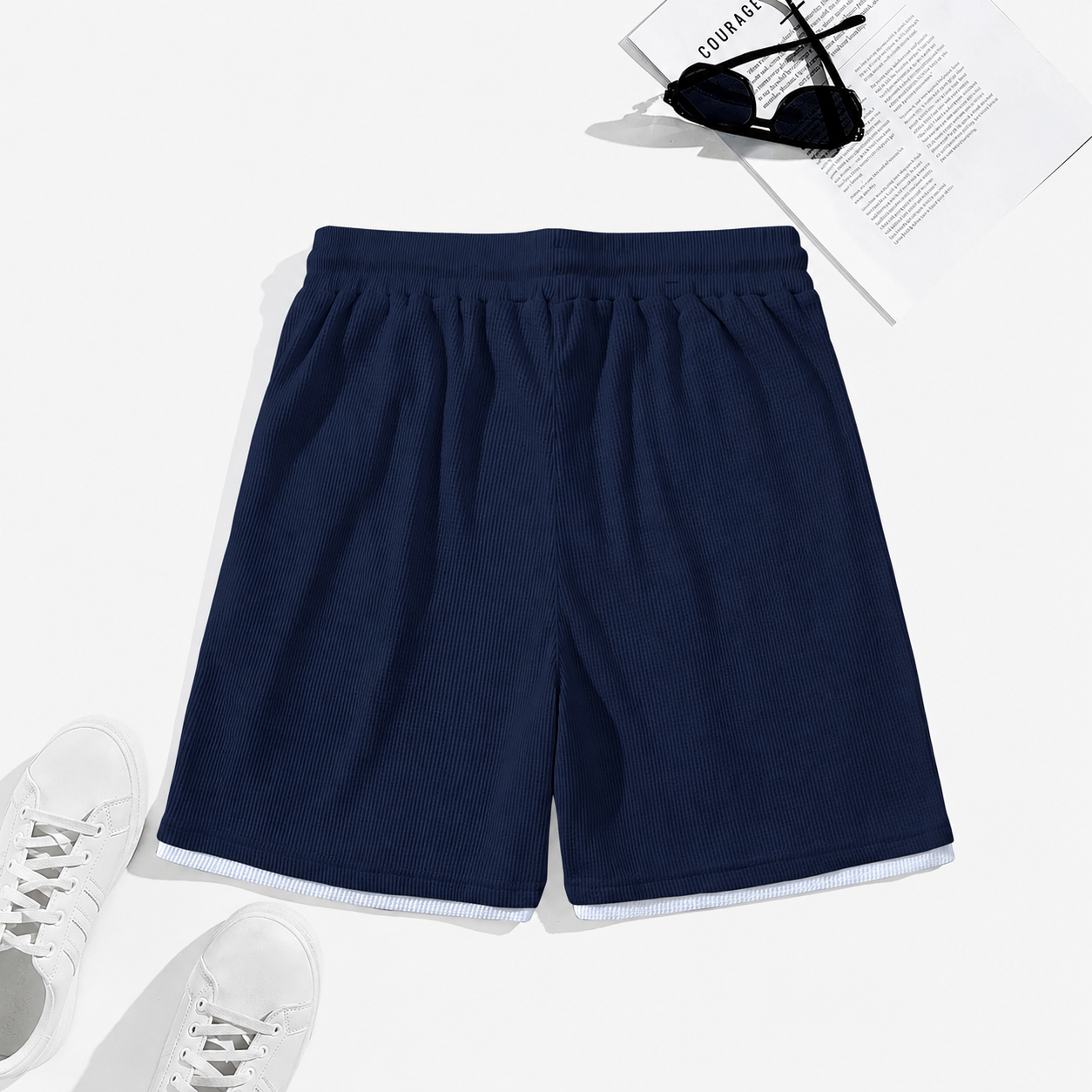 Letter Patch Casual Shorts With Pockets For Summer Daily Wear For Men