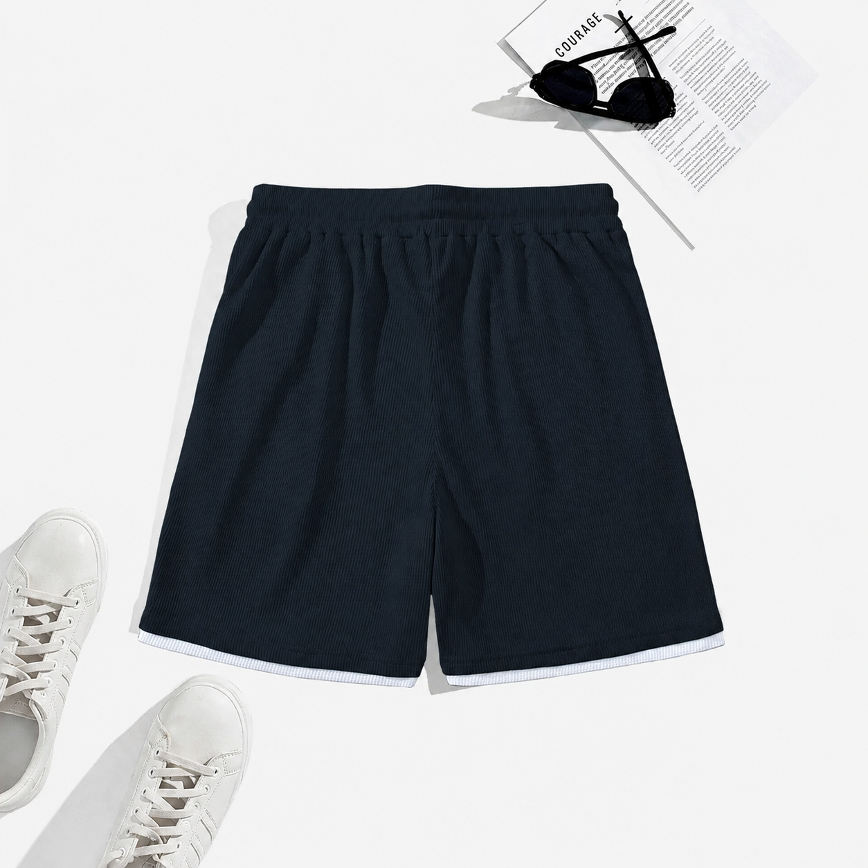 Letter Patch Casual Shorts With Pockets For Summer Daily Wear For Men