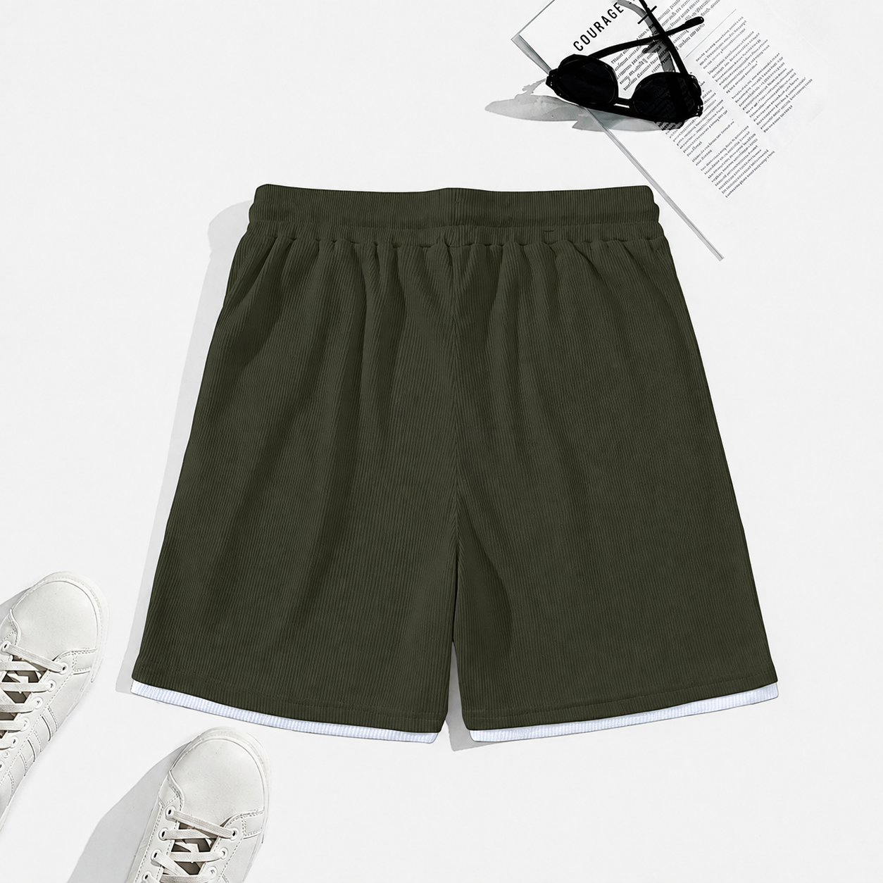 Letter Patch Casual Shorts With Pockets For Summer Daily Wear For Men