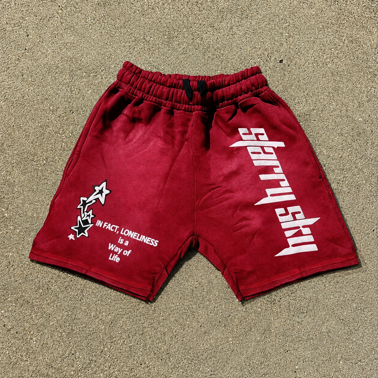 Casual Drawstring Letter Print Shorts For Summer Daily Wear For Men