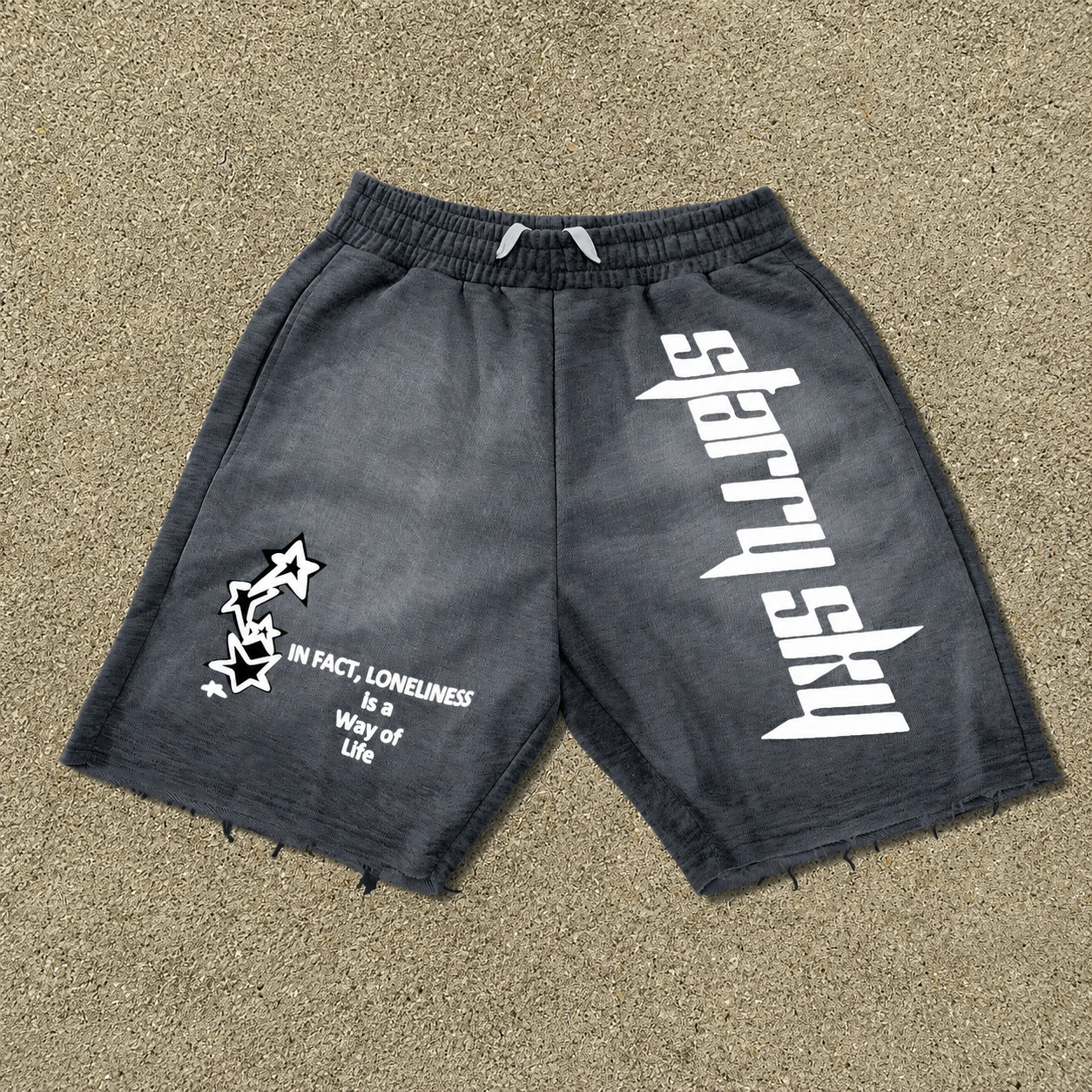 Casual Drawstring Letter Print Shorts For Summer Daily Wear For Men