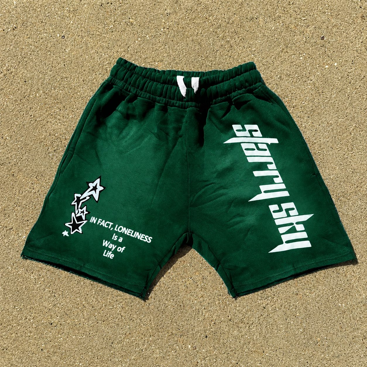 Casual Drawstring Letter Print Shorts For Summer Daily Wear For Men
