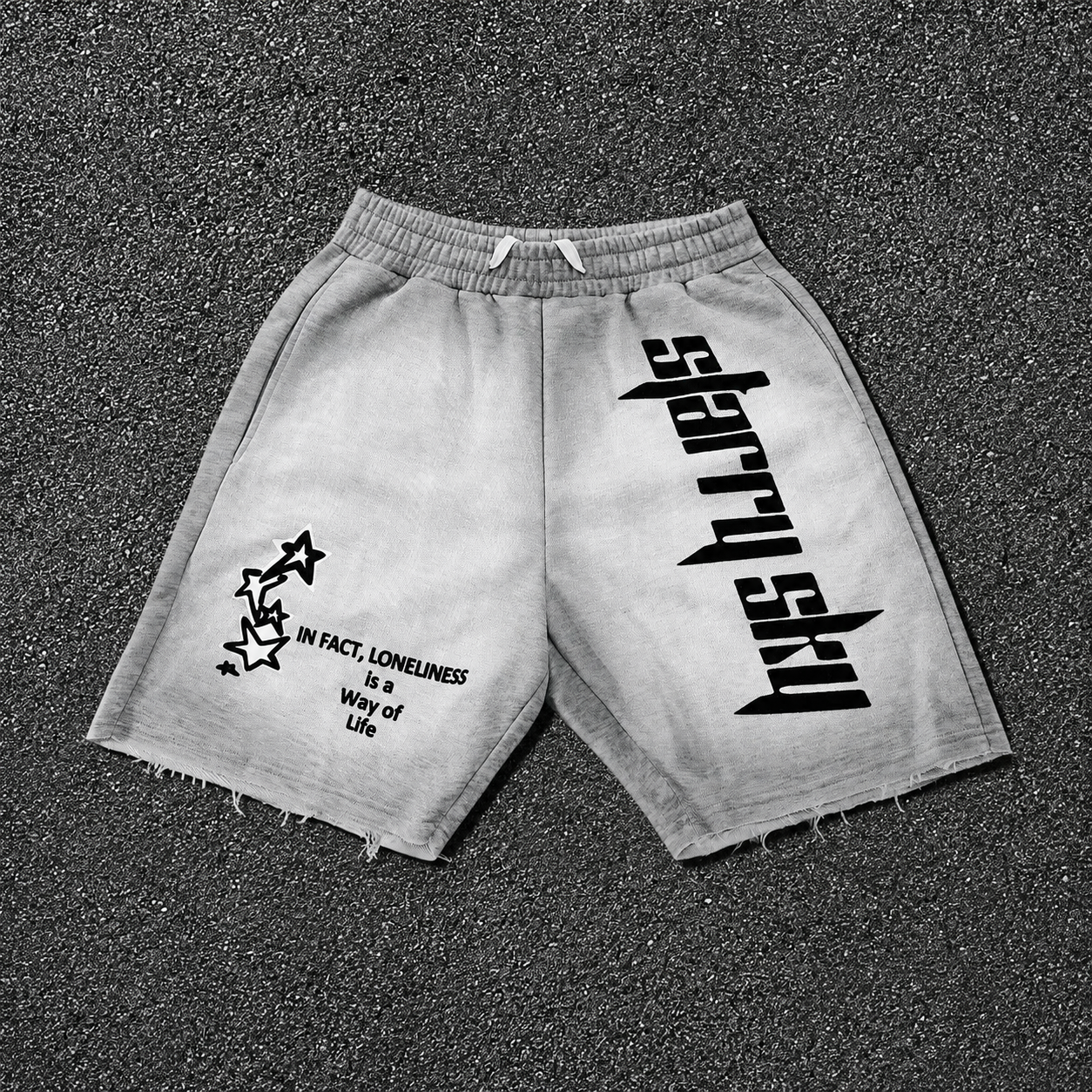 Casual Drawstring Letter Print Shorts For Summer Daily Wear For Men