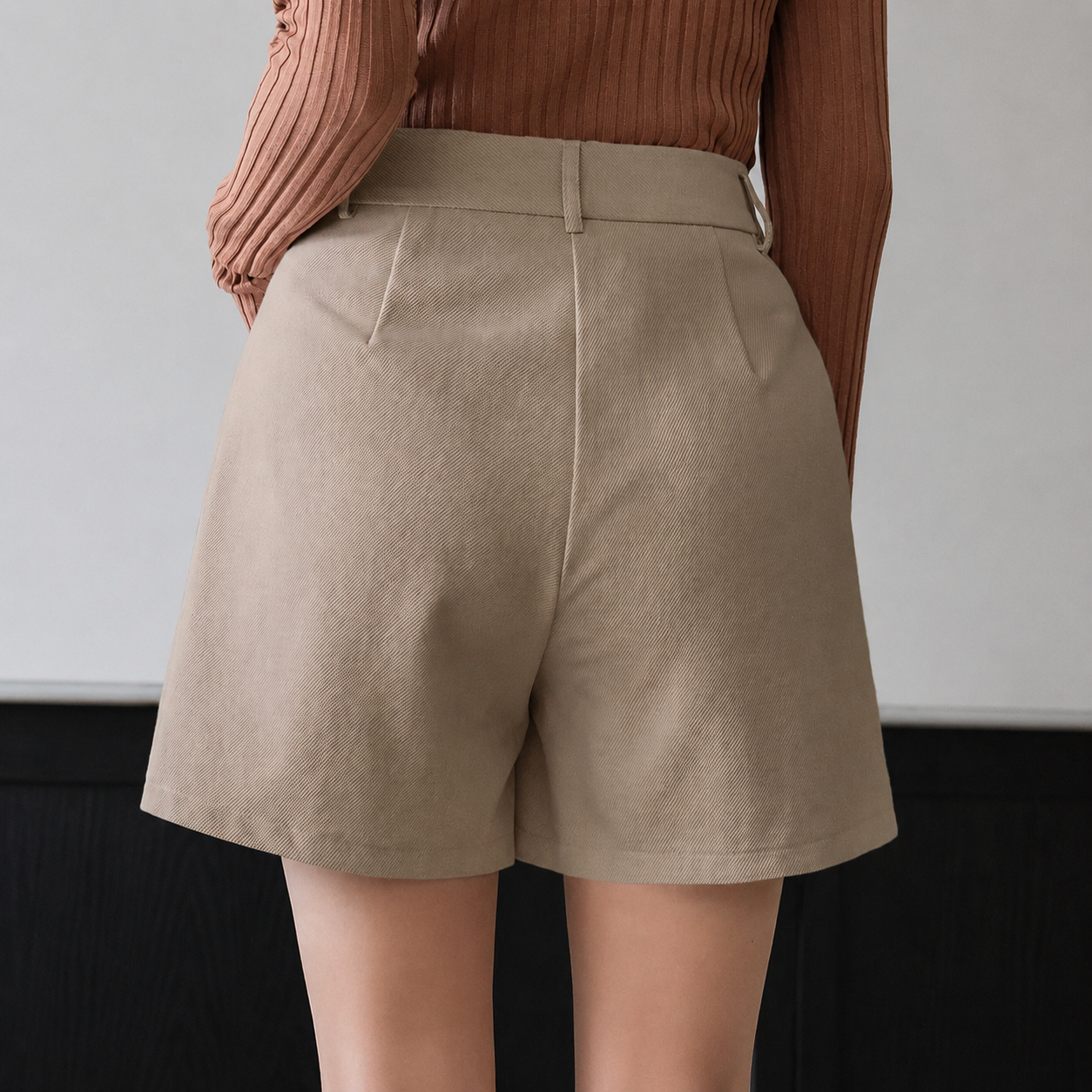 Casual Straight Length Shorts With Pockets For Women