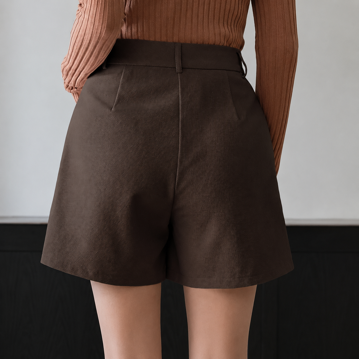Casual Straight Length Shorts With Pockets For Women