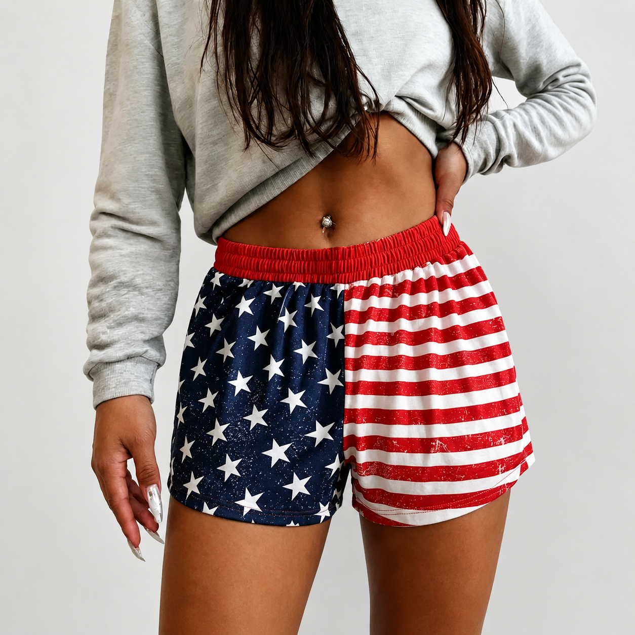 Casual Loose Fit Camo Shorts For Women