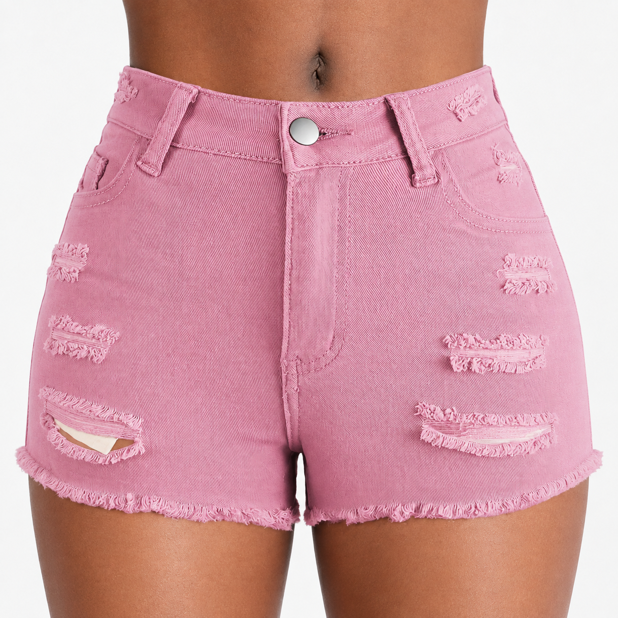Casual Ripped Denim Shorts For Summer For Women