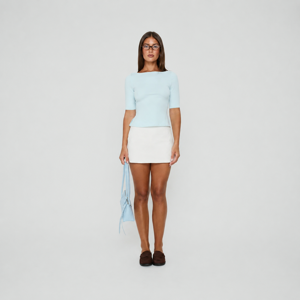 Classic Side Slit Mini Skort With Built In Shorts