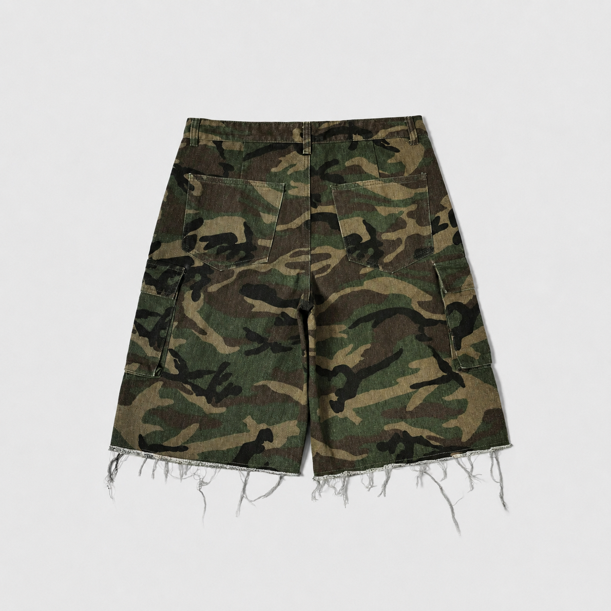 Multi Pocket Cargo Denim Shorts with Loose Fit Streetwear Style for Men