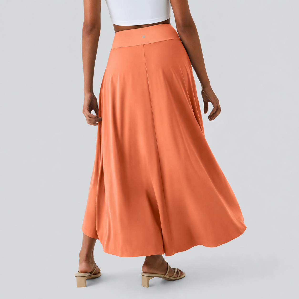 Casual Ruffle High Low Flowy Maxi Skirt For Women