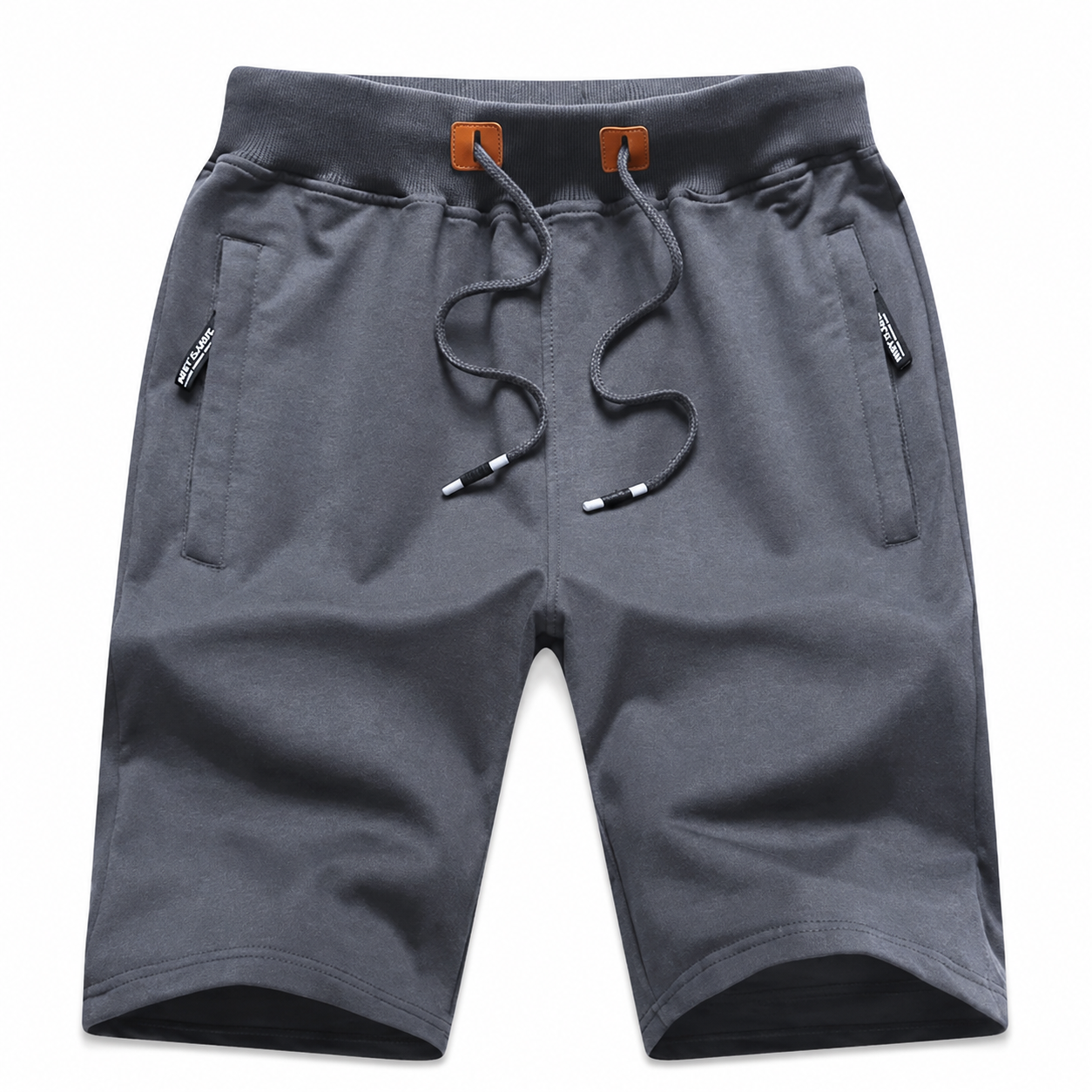 Drawstring Sport Shorts With Zipper Pockets For Men