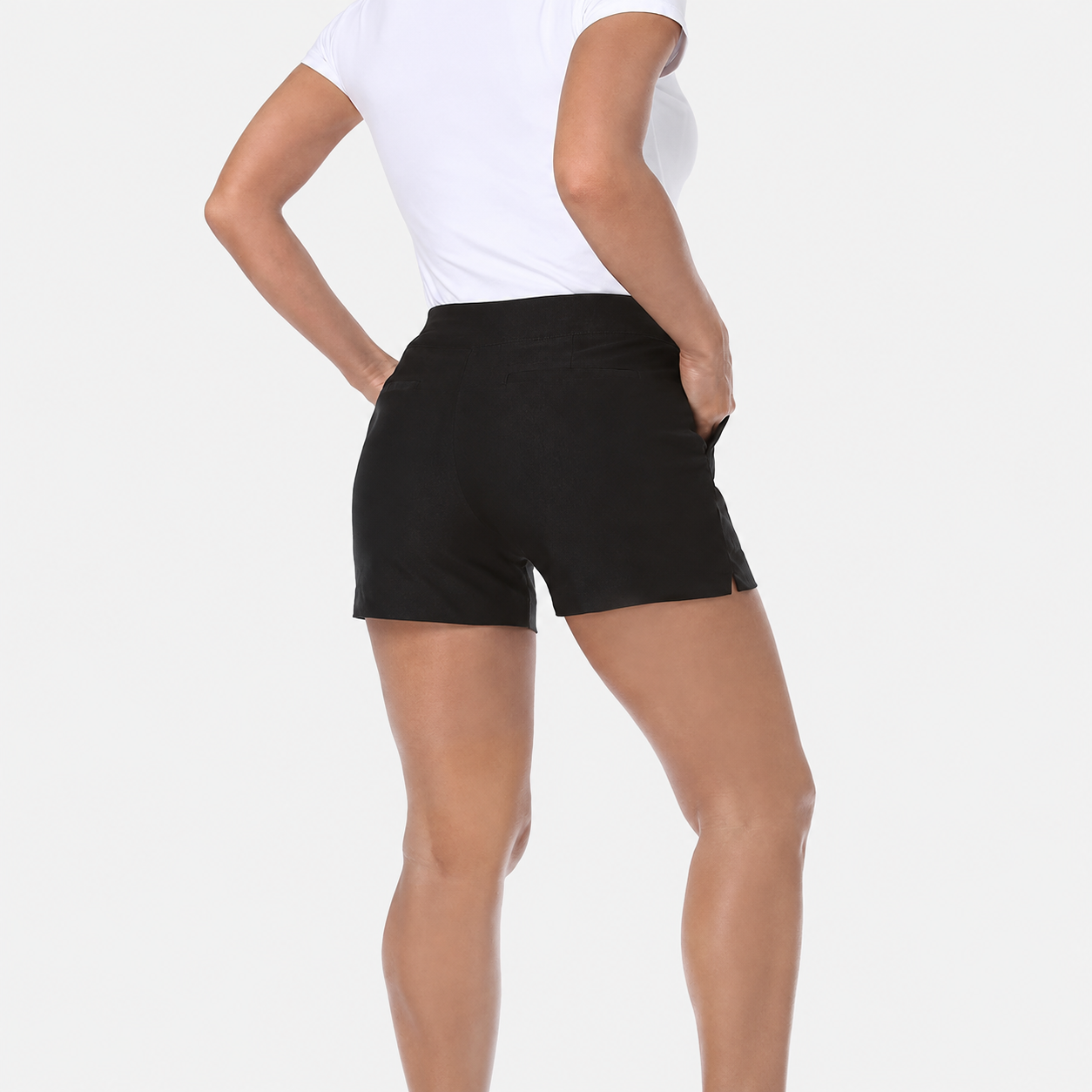 Casual Pull On Stretch Shorts For Women