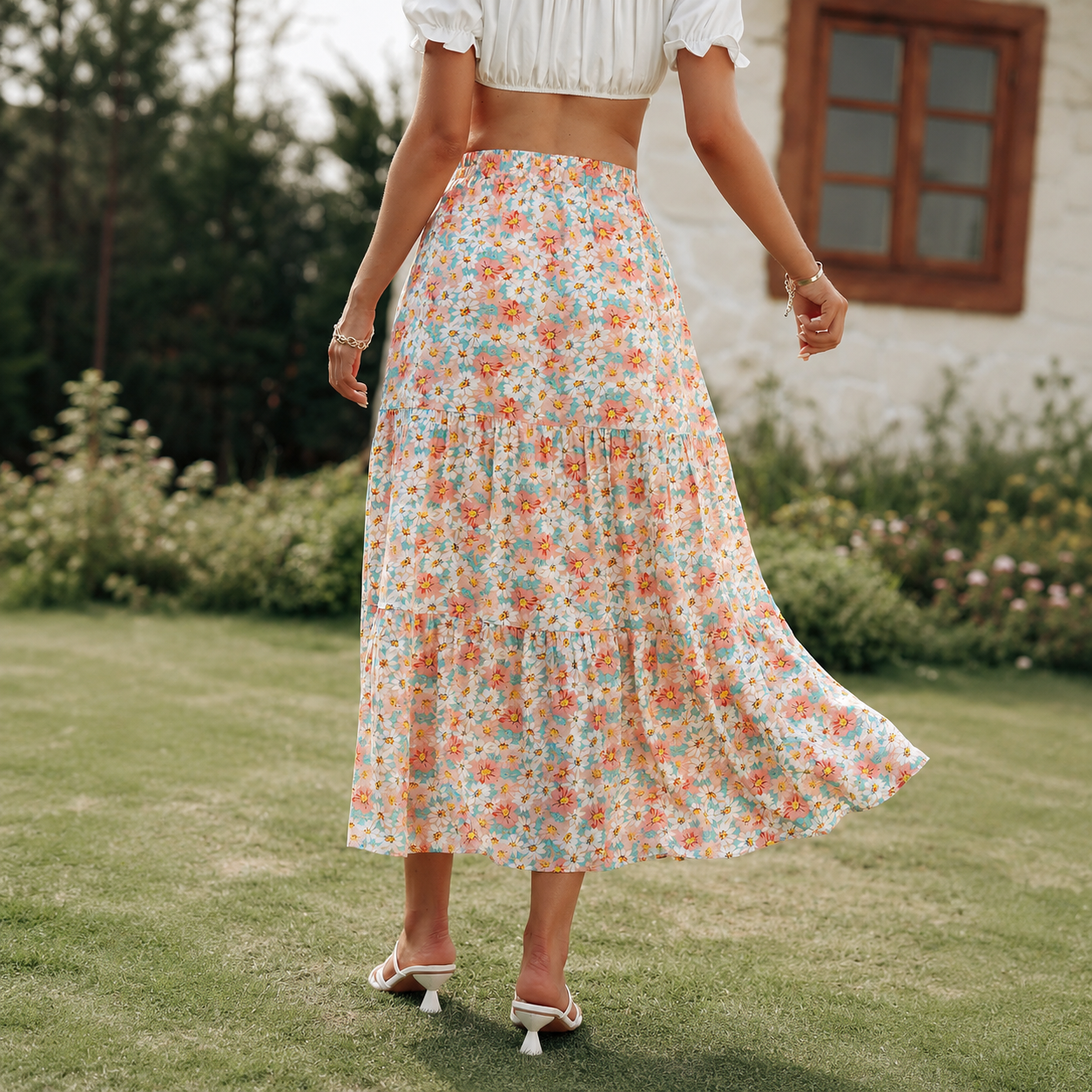 Casual Summer Flowy Beach Skirt For Women