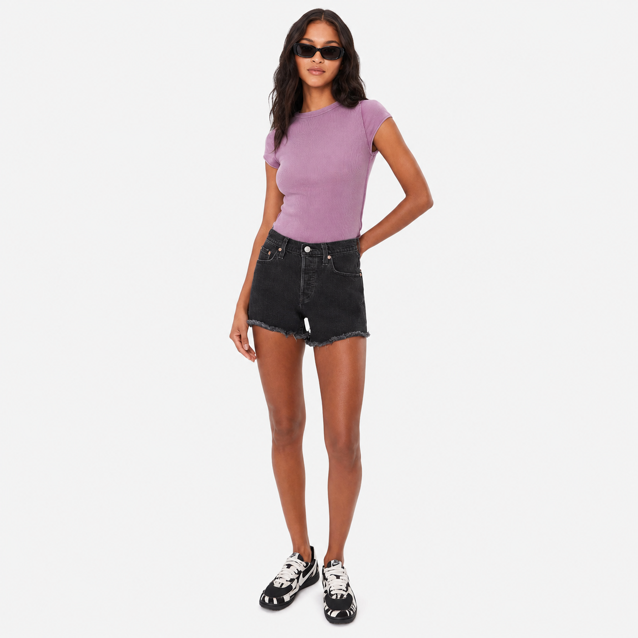 High Rise Denim Shorts For Women