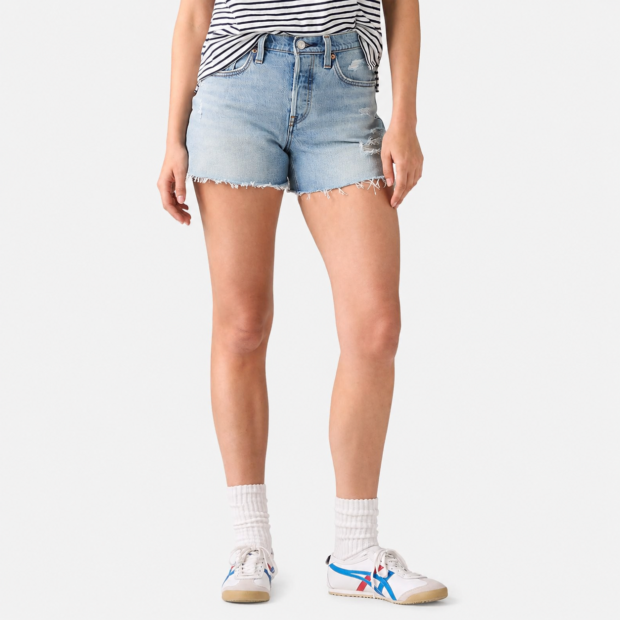 High Rise Denim Shorts For Women
