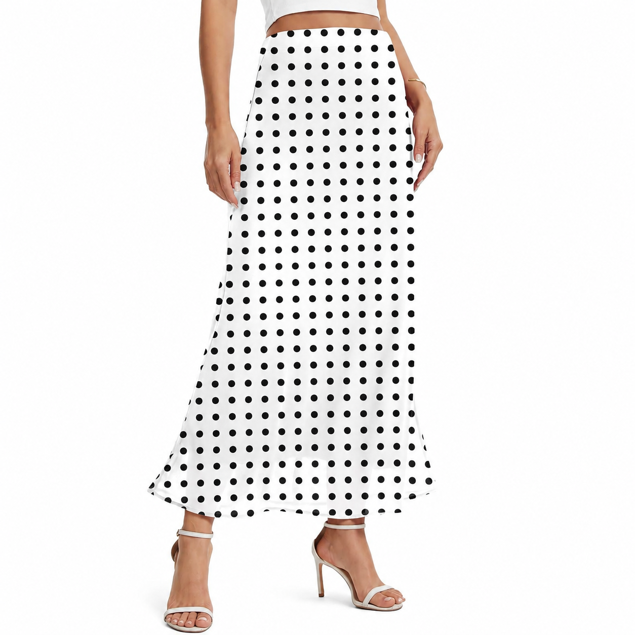 Casual Tiered Maxi Skirt With Elastic Waist For Women