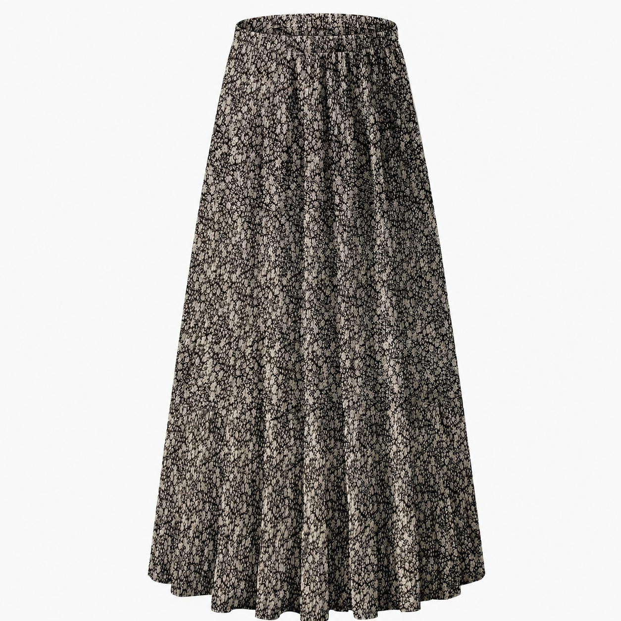 Chiffon Elastic High Waist Pleated Flared Maxi Skirts