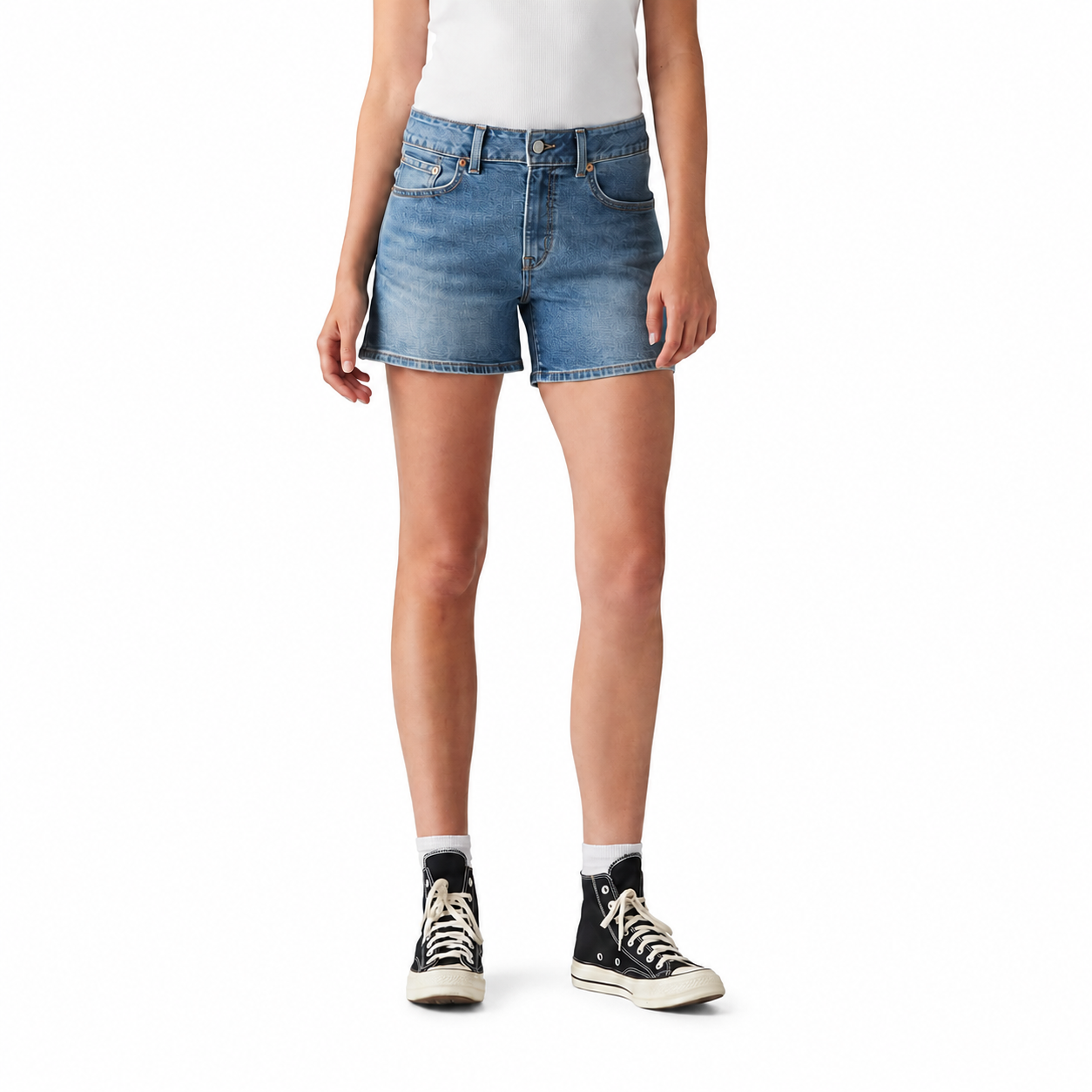 Zipper Closure A Line Shorts For Women