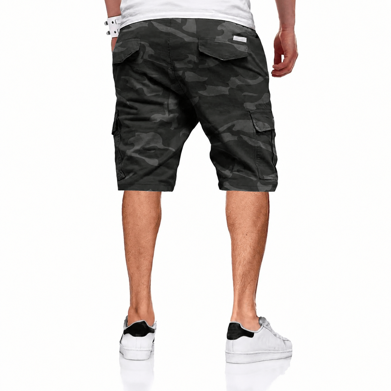 Casual Cargo Summer Printed Shorts With Drawstring For Men
