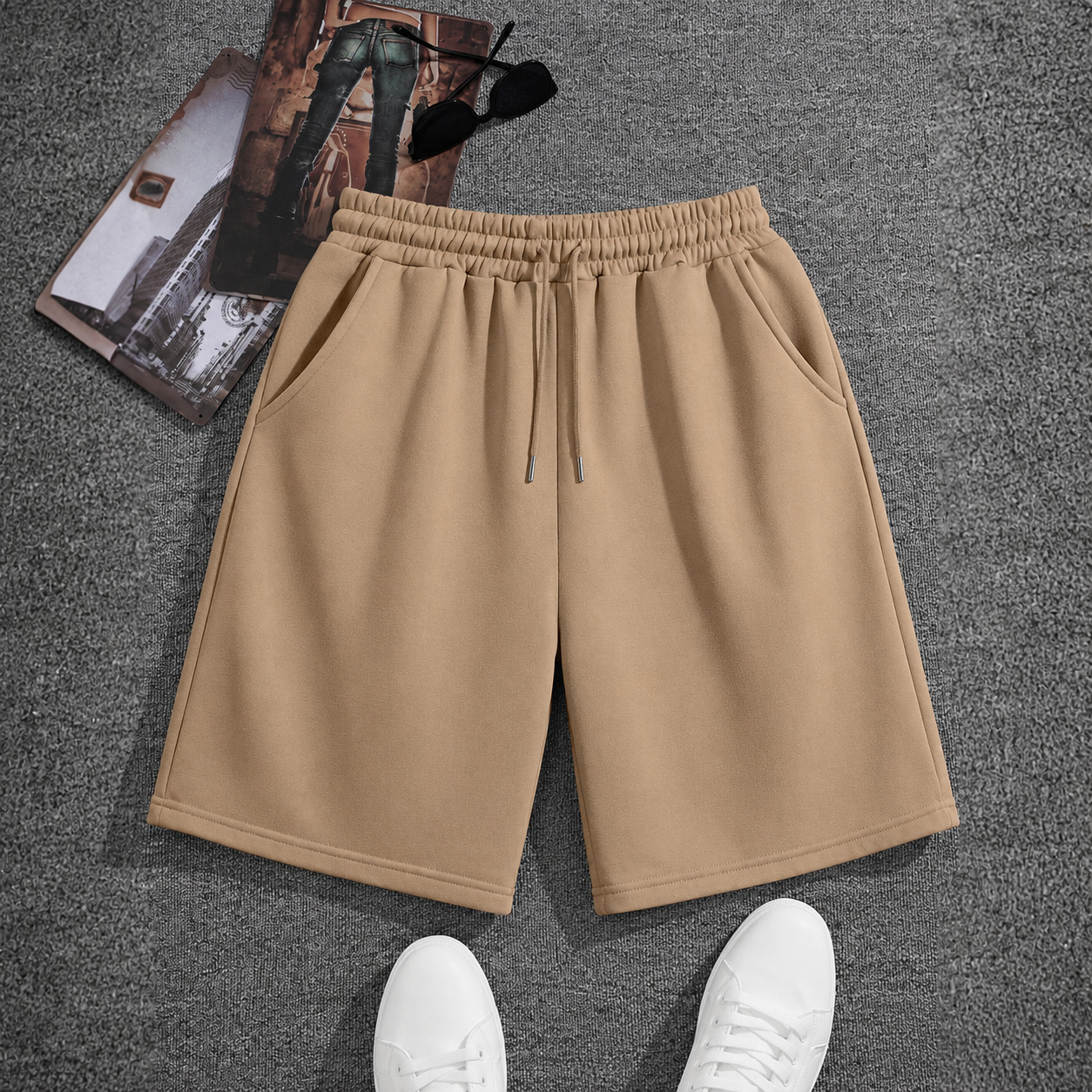 Track Shorts With Drawstring For Men
