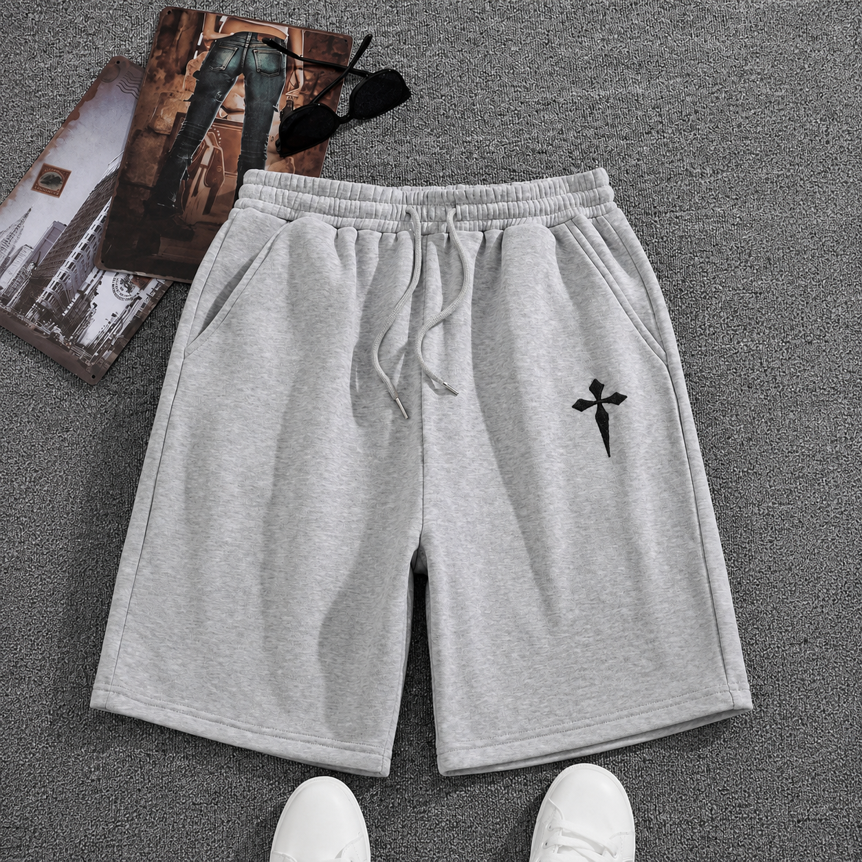 Track Shorts With Drawstring For Men