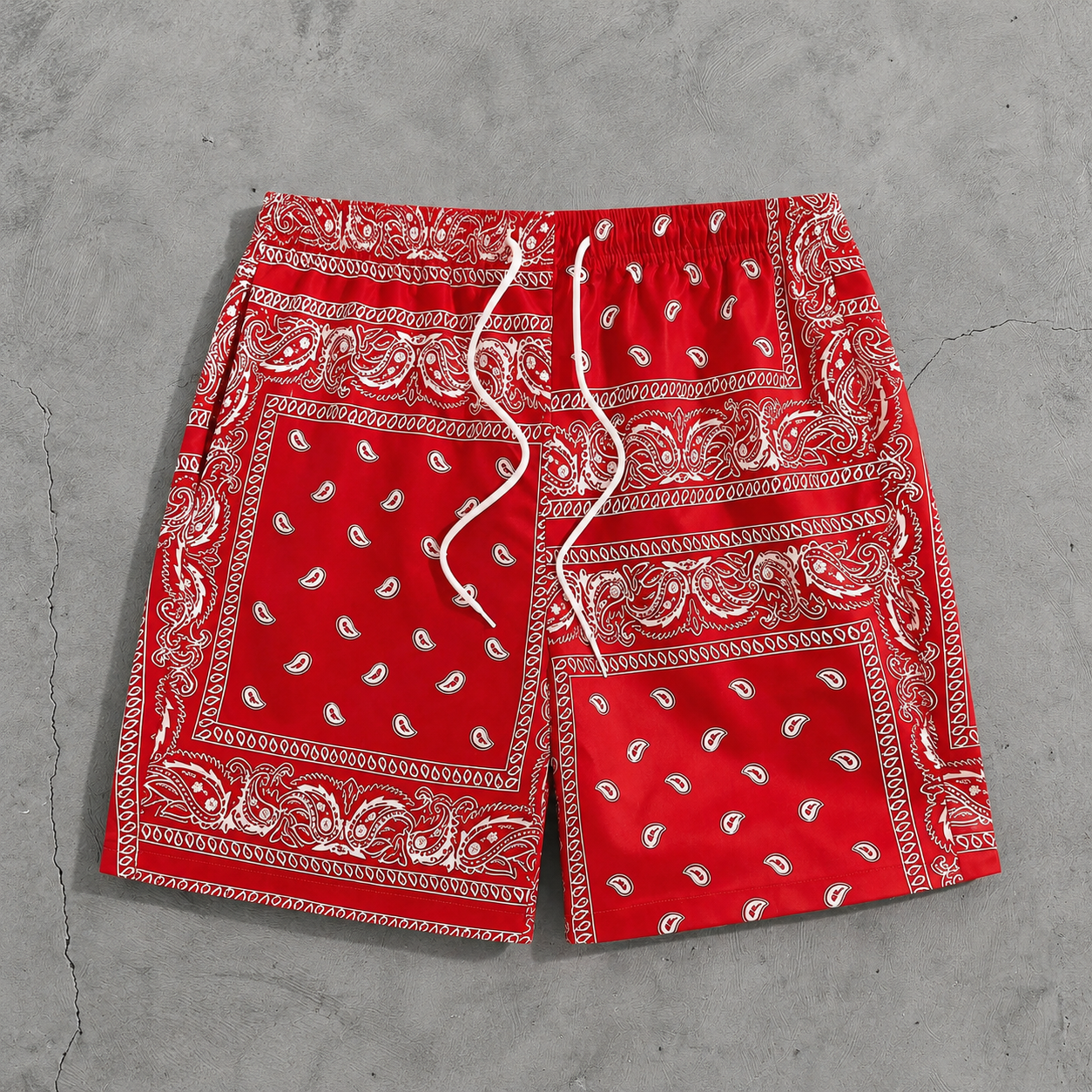  Camo Casual Straight Knit Shorts For Men