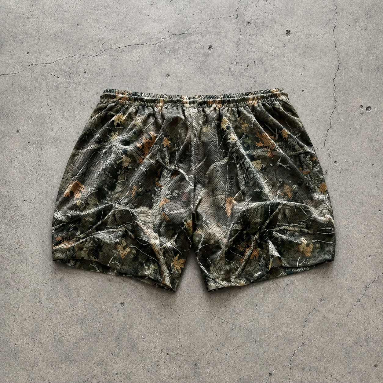  Camo Casual Straight Knit Shorts For Men