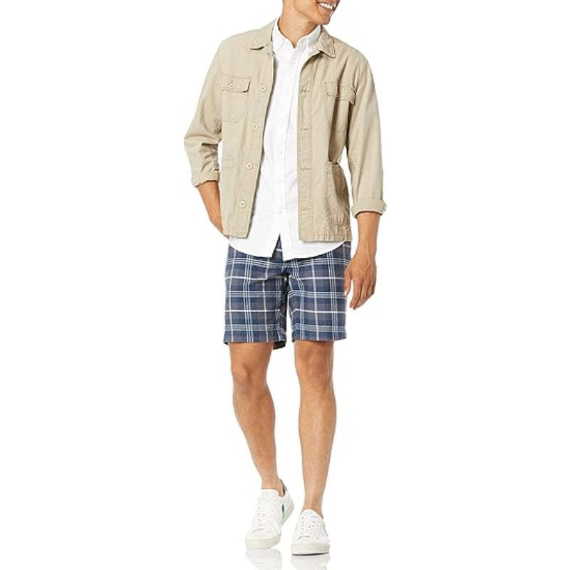 Chino Shorts With Zip Fly And Buttons-Waves And Trunks