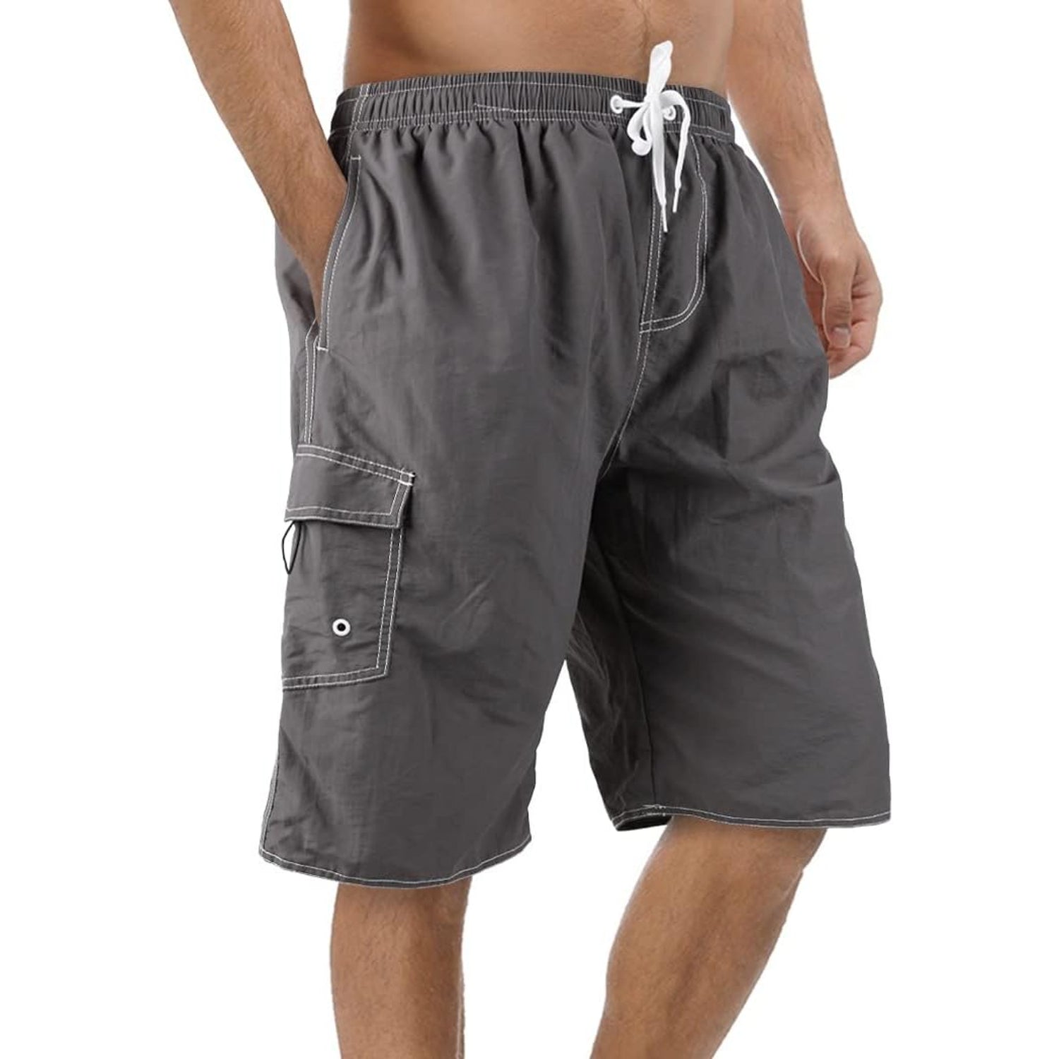 Classic Mesh Lined Nylon Swim Trunks-Waves And Trunks