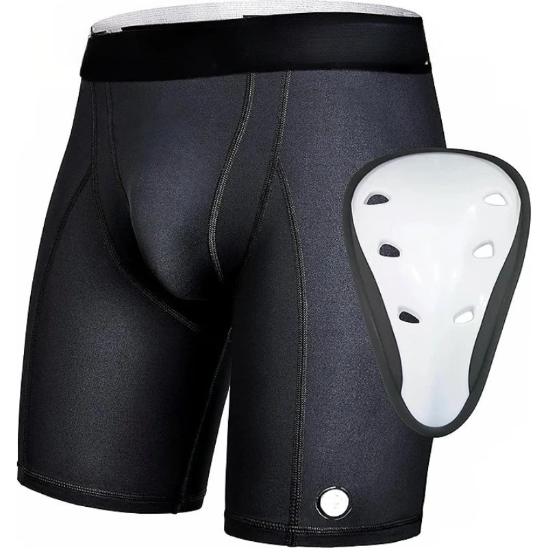Compression Shorts Cup Pocket – Secure Fit Impact Protection-Waves And Trunks