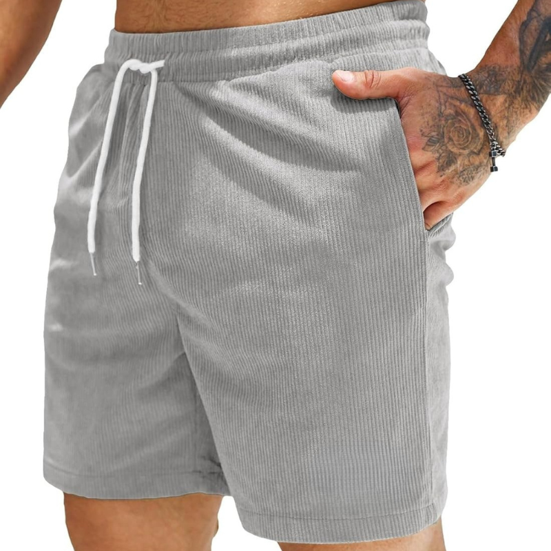 Corduroy Shorts Drawstring Closure Lightweight and Casual Comfort-Waves And Trunks