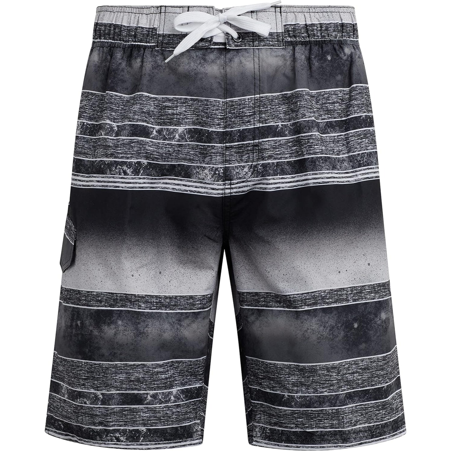 Drawstring Side Pockets Swim Trunks-Waves And Trunks