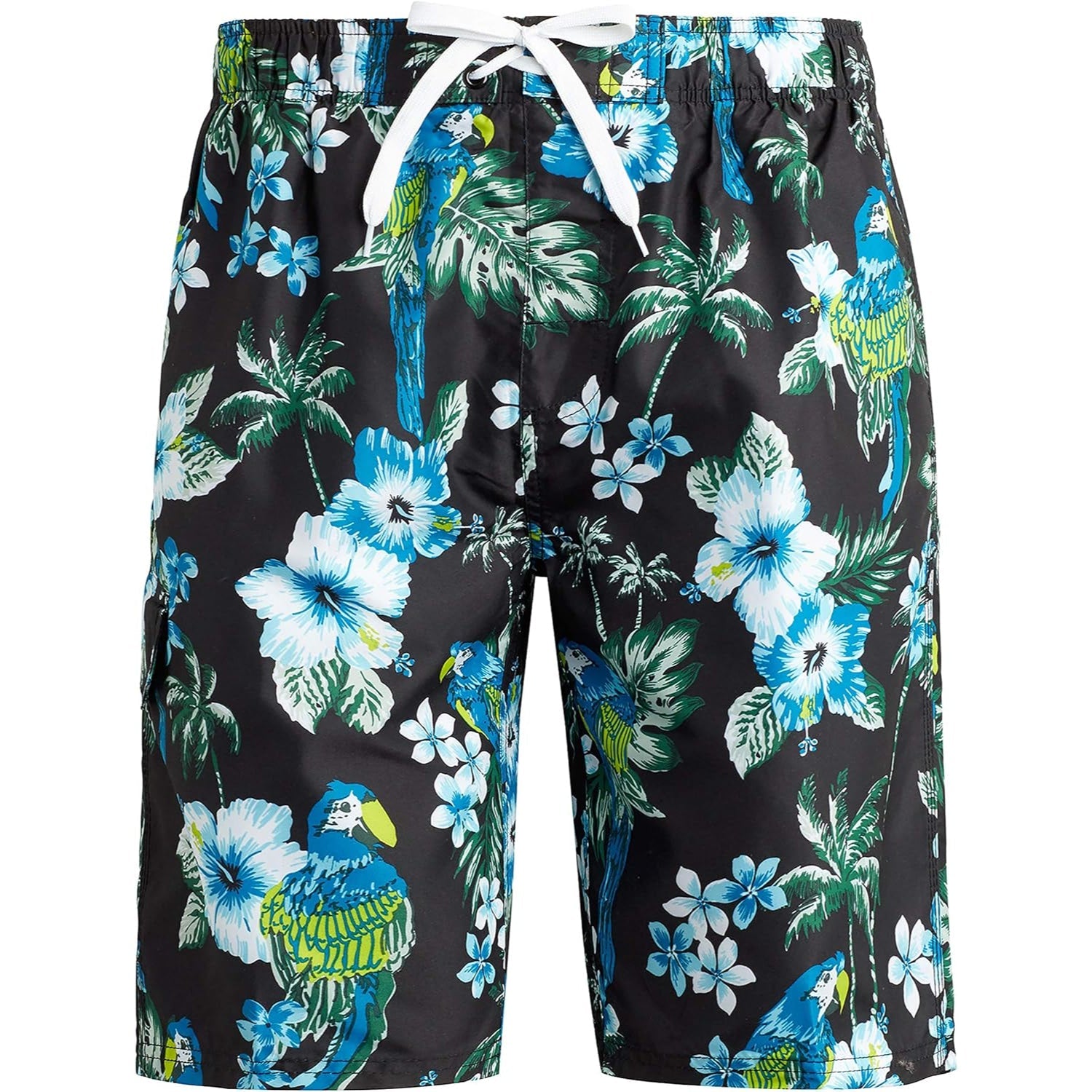 Drawstring Side Pockets Swim Trunks-Waves And Trunks