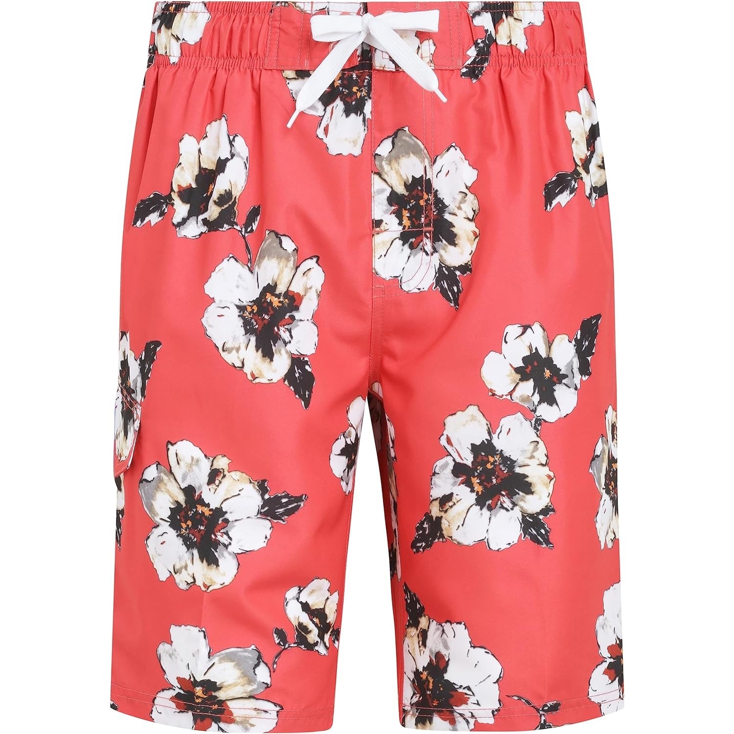 Drawstring Side Pockets Swim Trunks-Waves And Trunks