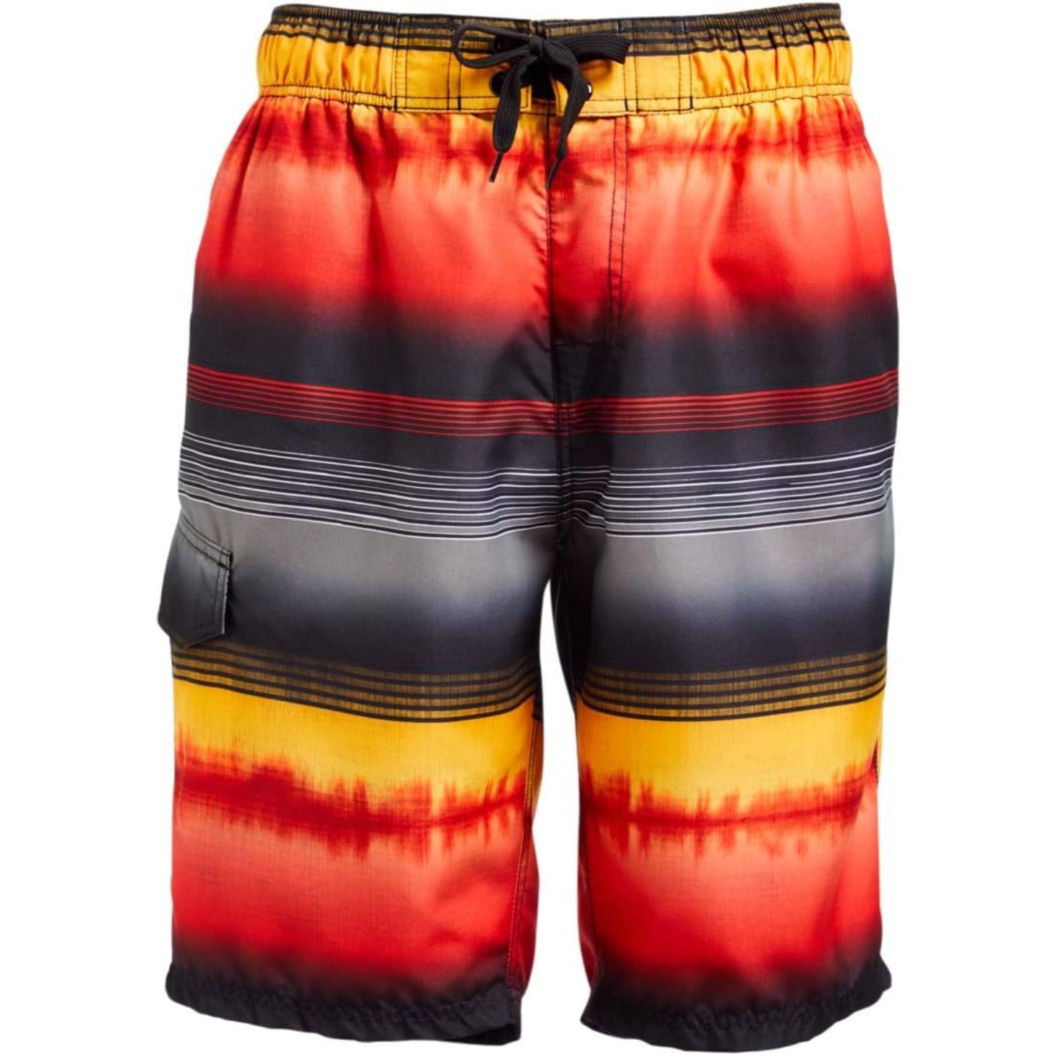 Drawstring Side Pockets Swim Trunks-Waves And Trunks