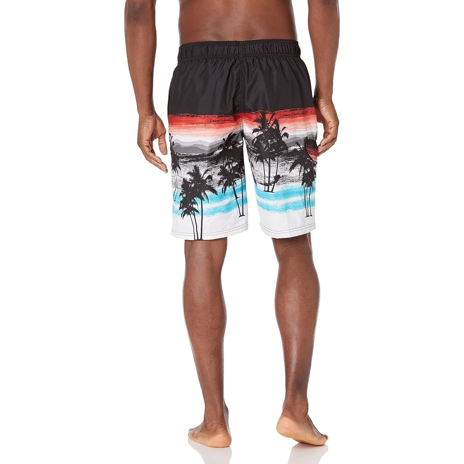 Drawstring Side Pockets Swim Trunks-Waves And Trunks
